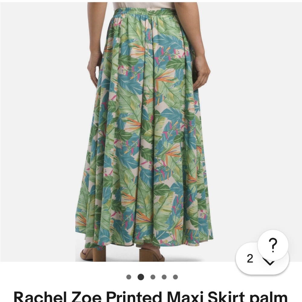 👉Rachel Zoe Green A-Line Maxi Skirt Resort Wear